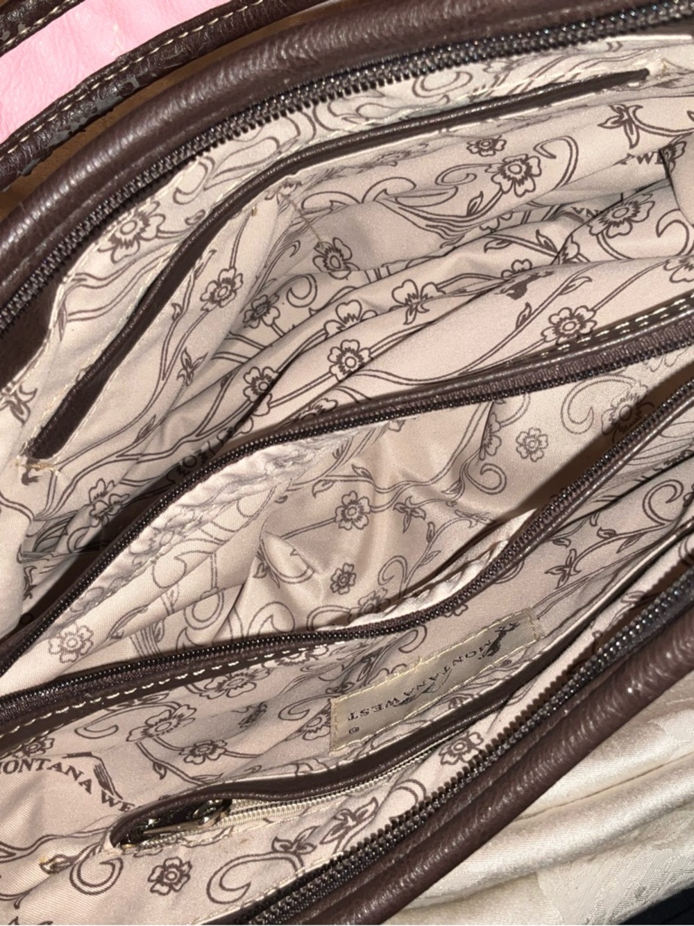 Montana West Pink and Brown Shoulder Bag - With God All Things Are Possible - Picture 7 of 12